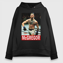 Толстовка оверсайз женская Конор МакГрегор McGregor, цвет: черный