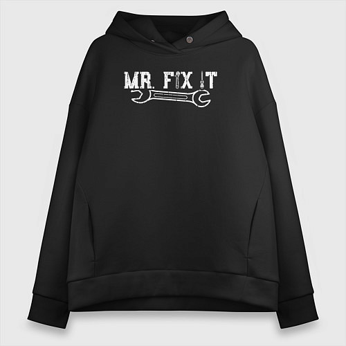 Женское худи оверсайз Mr FIX IT / Черный – фото 1