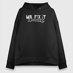 Толстовка оверсайз женская Mr FIX IT, цвет: черный