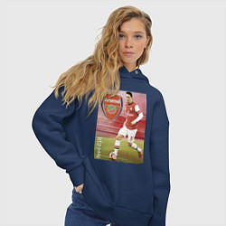 Толстовка оверсайз женская Arsenal, Mesut Ozil, цвет: тёмно-синий — фото 2