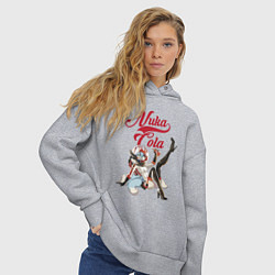 Толстовка оверсайз женская Fallout Nuka Cola Furry Poster, цвет: меланж — фото 2