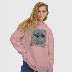 Толстовка оверсайз женская Ford Performance, цвет: пыльно-розовый — фото 2