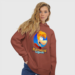 Толстовка оверсайз женская Веселый Rayman, цвет: кирпичный — фото 2
