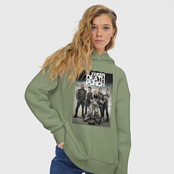 Толстовка оверсайз женская Five Finger Death Punch!, цвет: авокадо — фото 2
