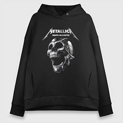 Толстовка оверсайз женская Metallica Death Magnetic, цвет: черный