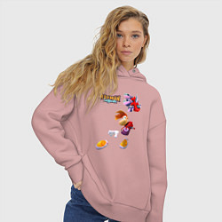 Толстовка оверсайз женская Rayman в прыжке, цвет: пыльно-розовый — фото 2