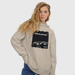 Толстовка оверсайз женская McLaren Concept, цвет: миндальный — фото 2