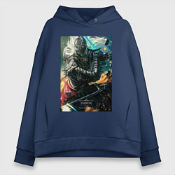 Толстовка оверсайз женская Elden Ring Удар рыцаря, цвет: тёмно-синий