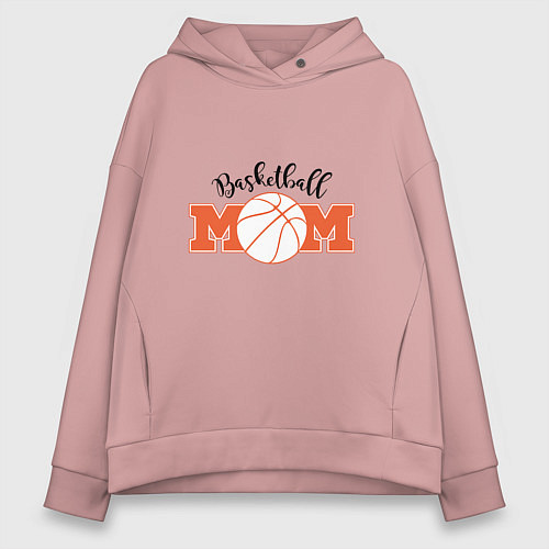 Женское худи оверсайз Basketball Mom / Пыльно-розовый – фото 1