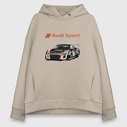 Толстовка оверсайз женская Audi Motorsport Racing team, цвет: миндальный