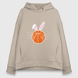 Толстовка оверсайз женская Basketball Bunny, цвет: миндальный