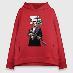 Толстовка оверсайз женская GTA 5 Mafia, цвет: красный