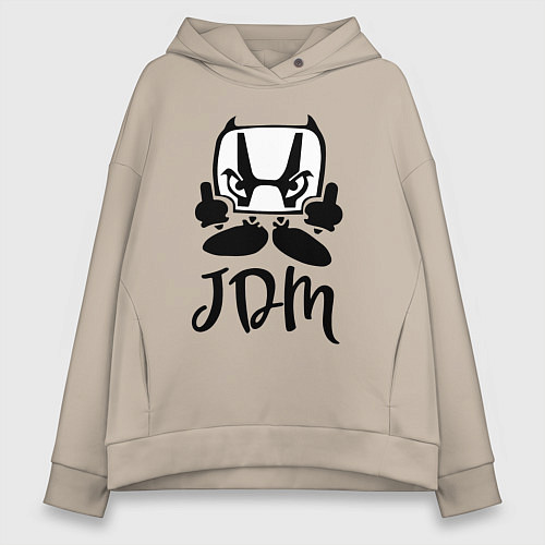 Женское худи оверсайз Honda JDM Japan Gesture / Миндальный – фото 1