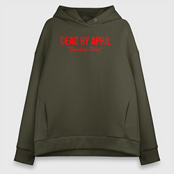 Толстовка оверсайз женская Dead by april metal,, цвет: хаки