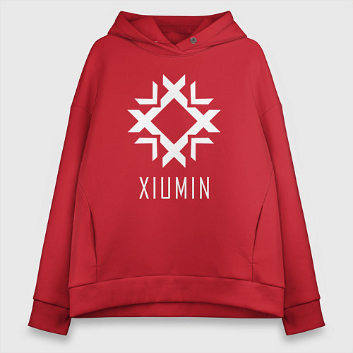 Женское худи оверсайз Exo XIUMIN / Красный – фото 1