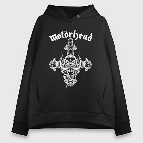 Женское худи оверсайз Motorhead lemmy / Черный – фото 1