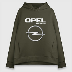 Толстовка оверсайз женская OPEL Pro Racing, цвет: хаки