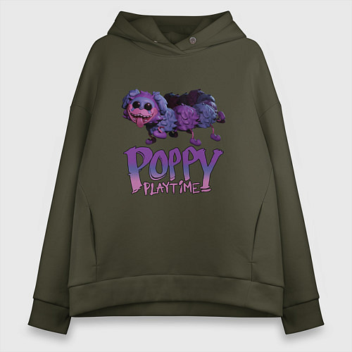 Женское худи оверсайз POPPY PLAYTIME PJ Pug-a-Pillar / Хаки – фото 1