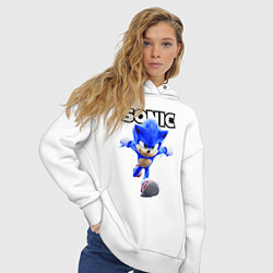 Толстовка оверсайз женская Sonic the Hedgehog 2022, цвет: белый — фото 2