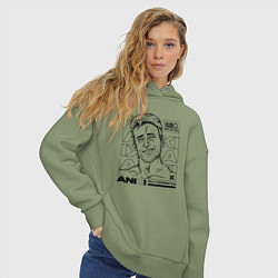 Толстовка оверсайз женская ANIKI BILLY HERRINGTON ASS WE CAN, цвет: авокадо — фото 2
