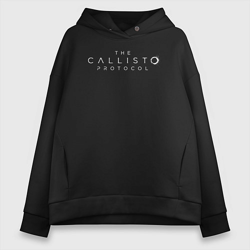 Женское худи оверсайз The Callisto Protocol logo / Черный – фото 1