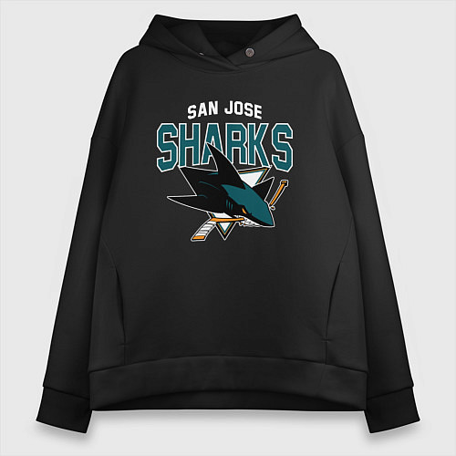 Женское худи оверсайз SAN JOSE SHARKS NHL / Черный – фото 1