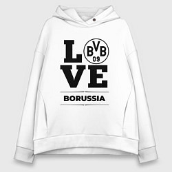 Толстовка оверсайз женская Borussia Love Классика, цвет: белый