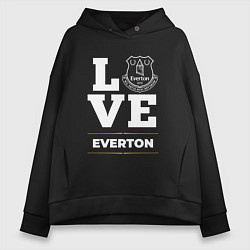 Толстовка оверсайз женская Everton Love Classic, цвет: черный