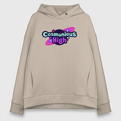 Толстовка оверсайз женская Cosmonious High Logo, цвет: миндальный