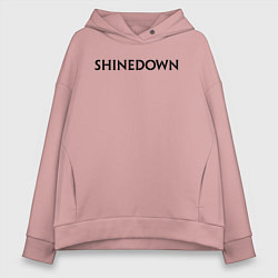 Толстовка оверсайз женская Shinedown лого, цвет: пыльно-розовый