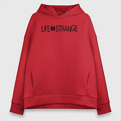Толстовка оверсайз женская Life Is Strange Game logo, цвет: красный