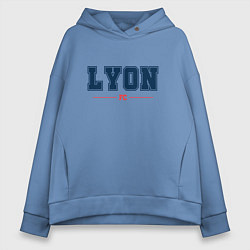 Толстовка оверсайз женская Lyon FC Classic, цвет: мягкое небо