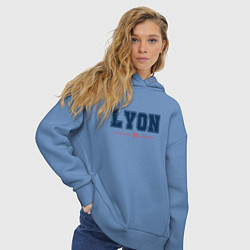 Толстовка оверсайз женская Lyon FC Classic, цвет: мягкое небо — фото 2