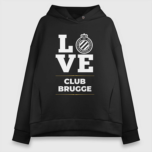 Женское худи оверсайз Club Brugge Love Classic / Черный – фото 1