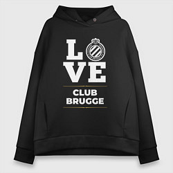 Толстовка оверсайз женская Club Brugge Love Classic, цвет: черный