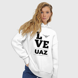 Толстовка оверсайз женская UAZ Love Classic, цвет: белый — фото 2
