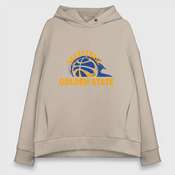Толстовка оверсайз женская Golden State Basketball, цвет: миндальный