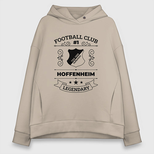 Женское худи оверсайз Hoffenheim: Football Club Number 1 Legendary / Миндальный – фото 1