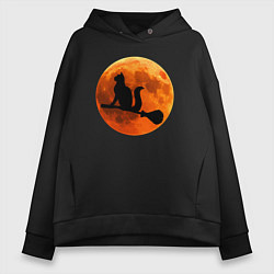 Женское худи оверсайз Halloween Cat