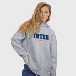 Толстовка оверсайз женская Inter FC Classic, цвет: меланж — фото 2