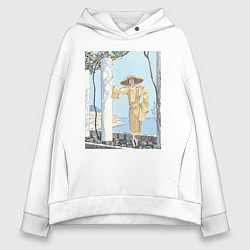 Толстовка оверсайз женская Amalfi Robe, de Worth Вид на море, цвет: белый