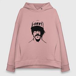 Толстовка оверсайз женская Кидис, цвет: пыльно-розовый