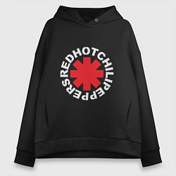 Толстовка оверсайз женская Peppers - Logo, цвет: черный
