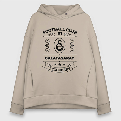 Женское худи оверсайз Galatasaray: Football Club Number 1 Legendary / Миндальный – фото 1