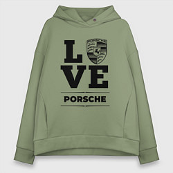 Толстовка оверсайз женская Porsche Love Classic, цвет: авокадо