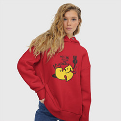 Толстовка оверсайз женская Wu-Tang Is For The Children, цвет: красный — фото 2