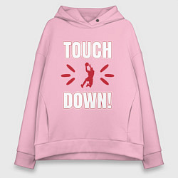 Толстовка оверсайз женская Тачдаун Touchdown, цвет: светло-розовый
