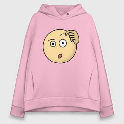 Толстовка оверсайз женская Дурак не понял, цвет: светло-розовый