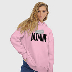Толстовка оверсайз женская Нереальная Жасмин, цвет: светло-розовый — фото 2