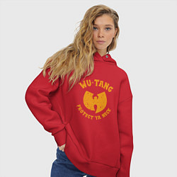 Толстовка оверсайз женская Protect Ya Neck Wu-Tang, цвет: красный — фото 2